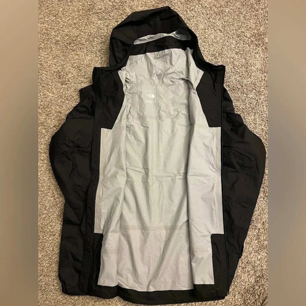 The North Face Men's Black Windbreaker with Red Accents - Picture 2 of 4